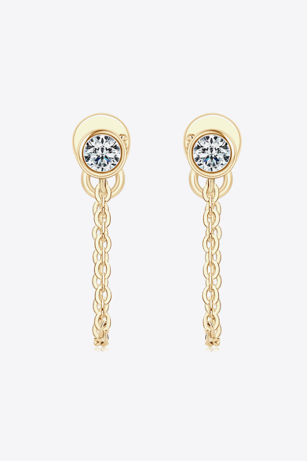 Long Distance (Moissanite) Chain Earring