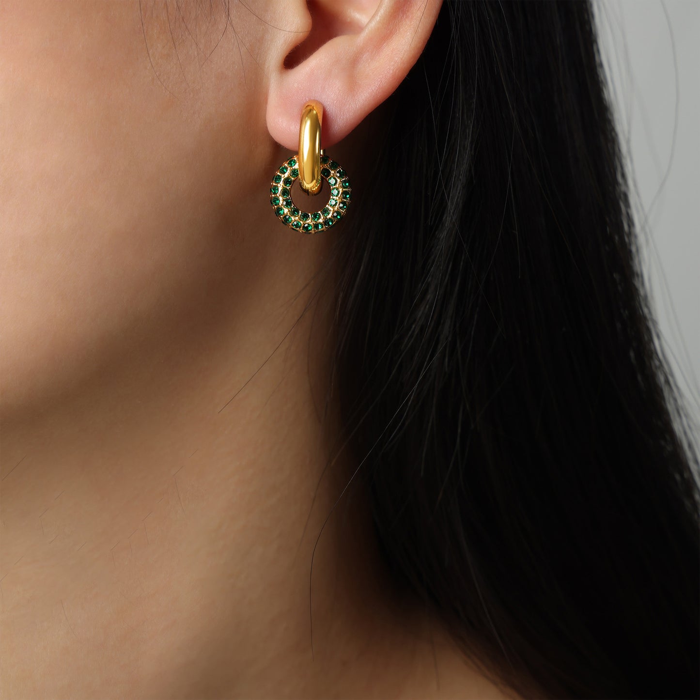 Meet Me @ 9 Double-Hoop Earring