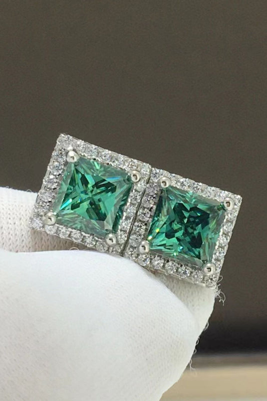 Deserving (2 Carat Moissanite) Square Stud Earring