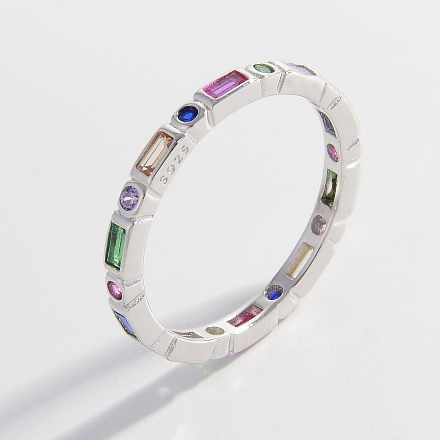 Stacked 2.0 (925 Sterling Silver) Geometric Shape Ring