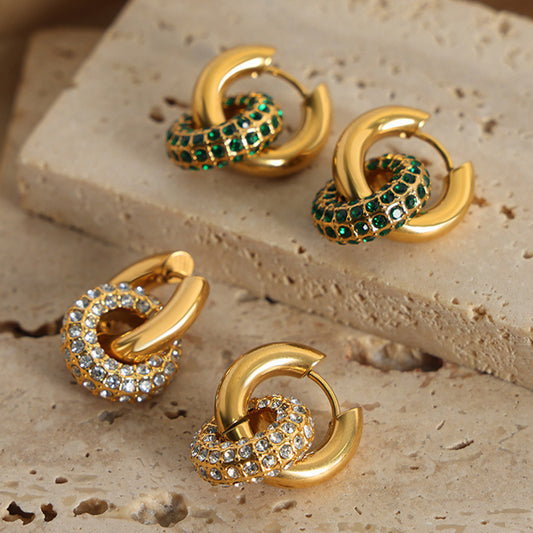 Meet Me @ 9 Double-Hoop Earring