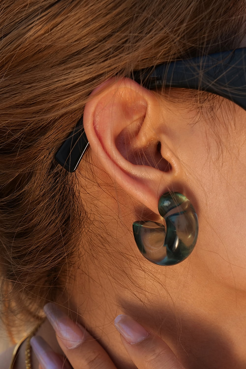 Sorisa Resin C-Hoop Earring