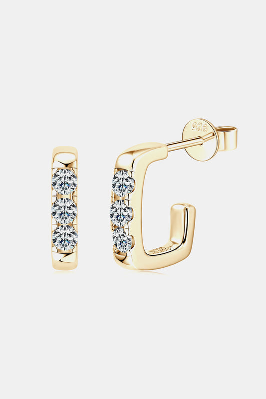 Perspective (Moissanite) Geometrical Huggies