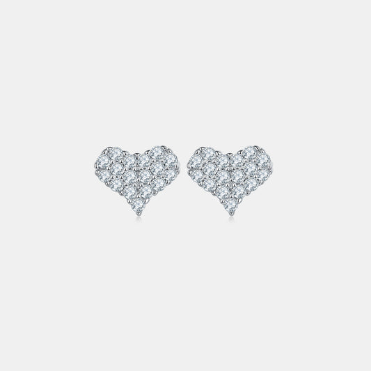 You ❤︎ Me (Moissanite) Heart Stud Earrings