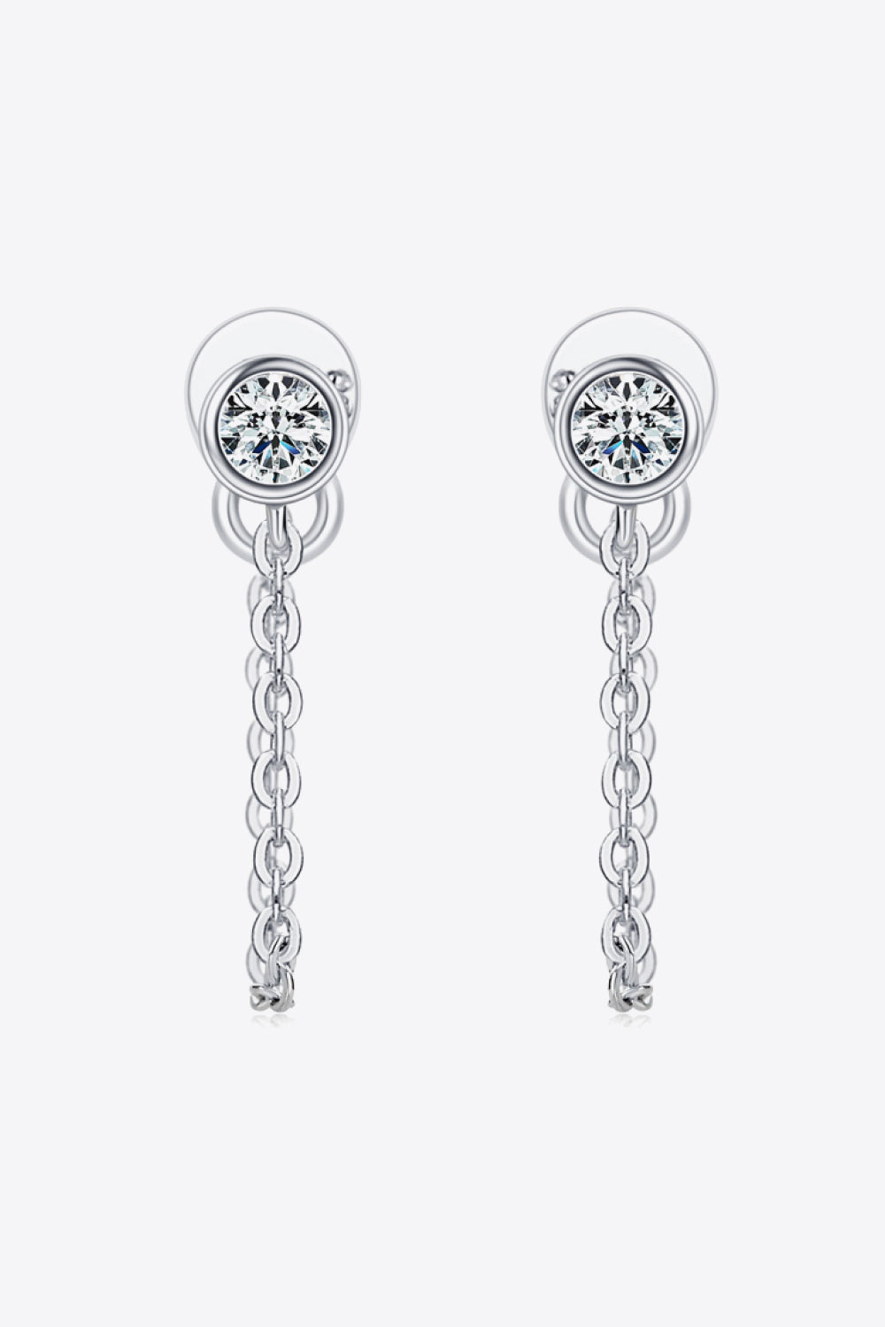Long Distance (Moissanite) Chain Earring