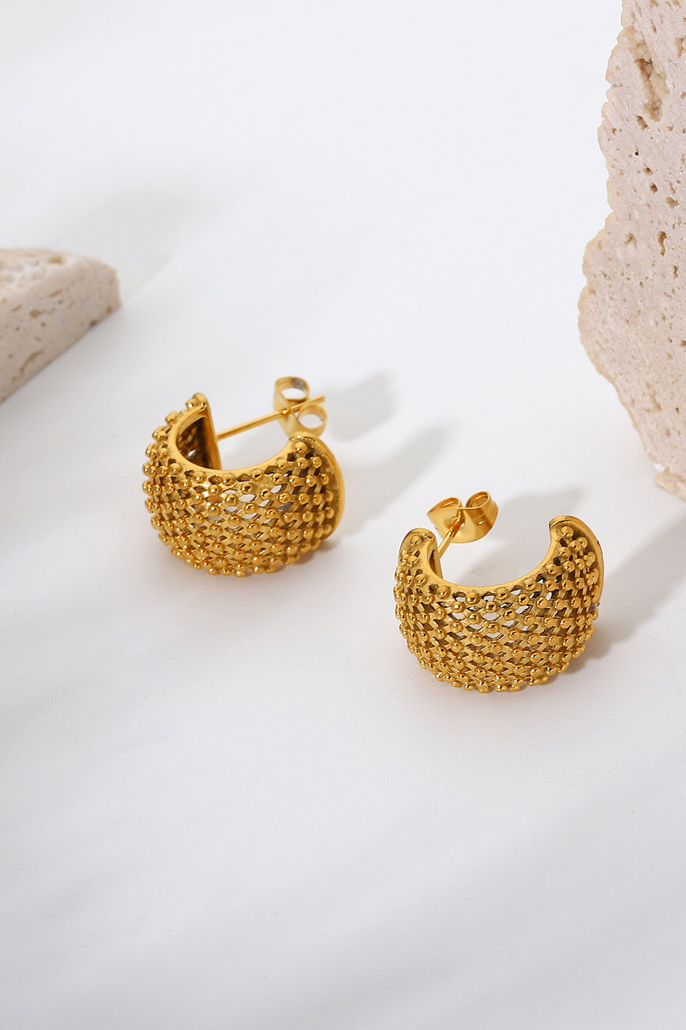Curacao Mesh Half Hoop Earring
