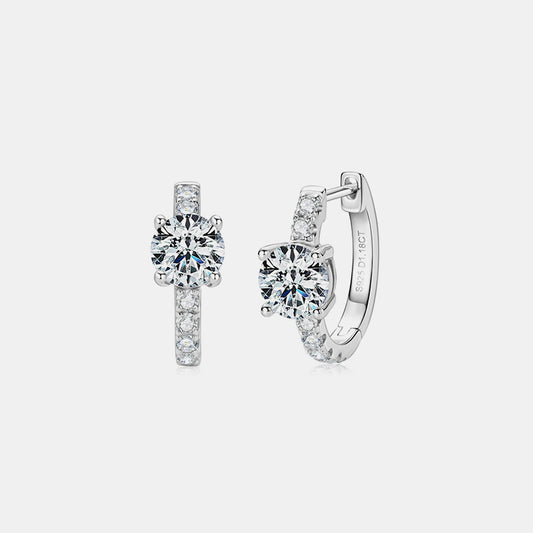 Stunned (2.4 Carat Moissanite) Hoop Earring