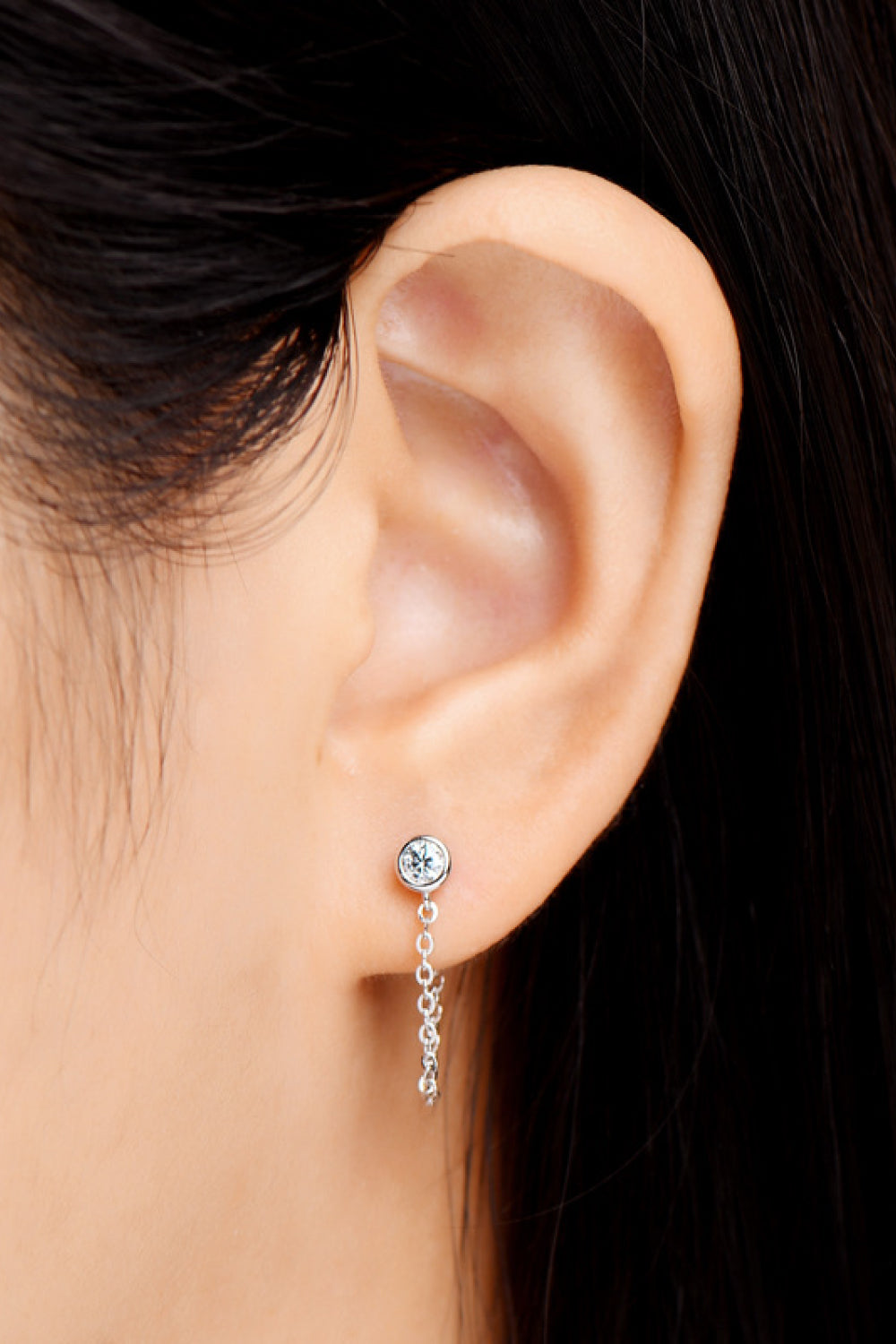 Long Distance (Moissanite) Chain Earring