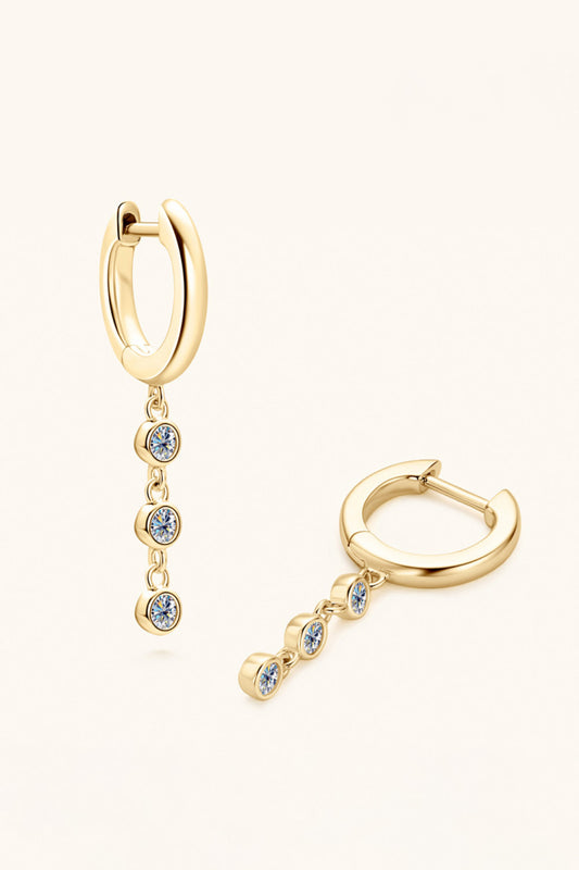On Time (Moissanite) Drop Earring