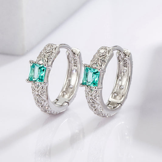 Gazer (925 Sterling Silver) Hoop Earring