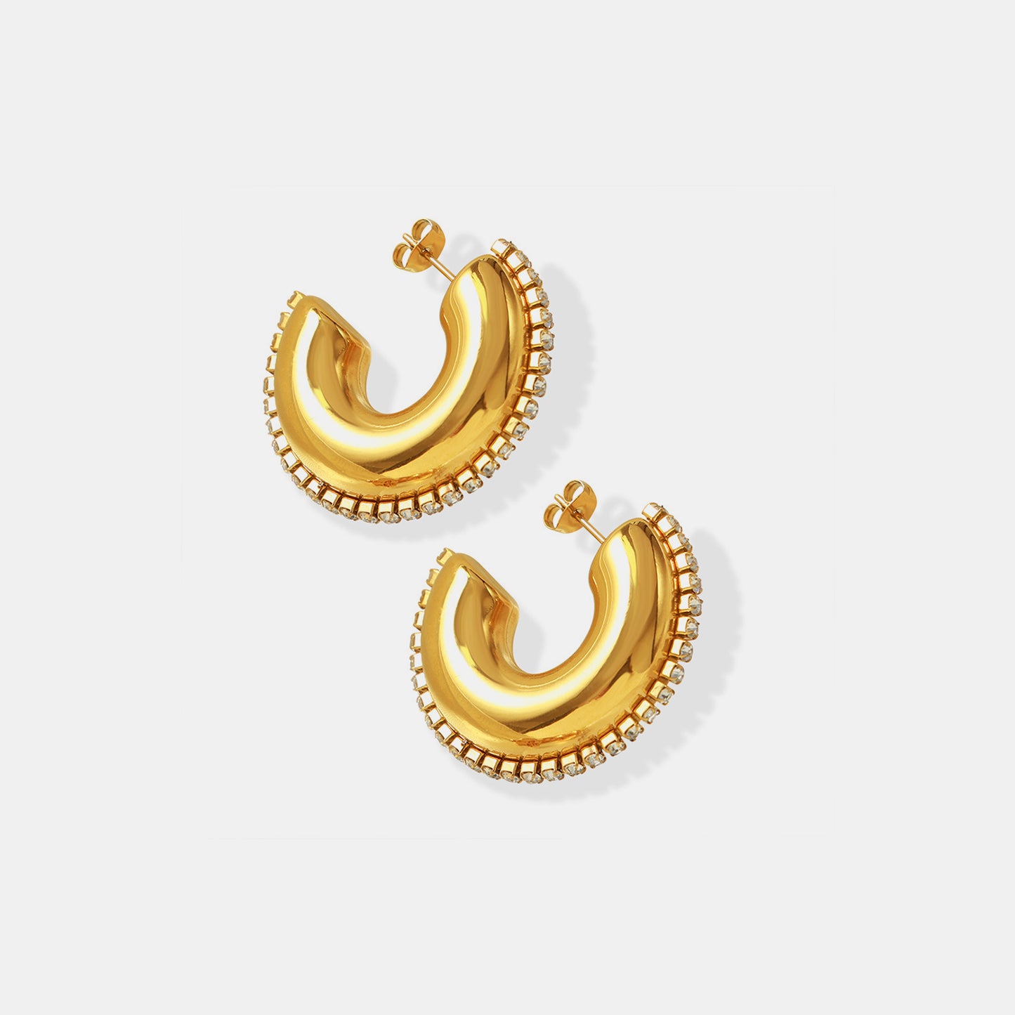 Golden Viva C-Hoop Earring