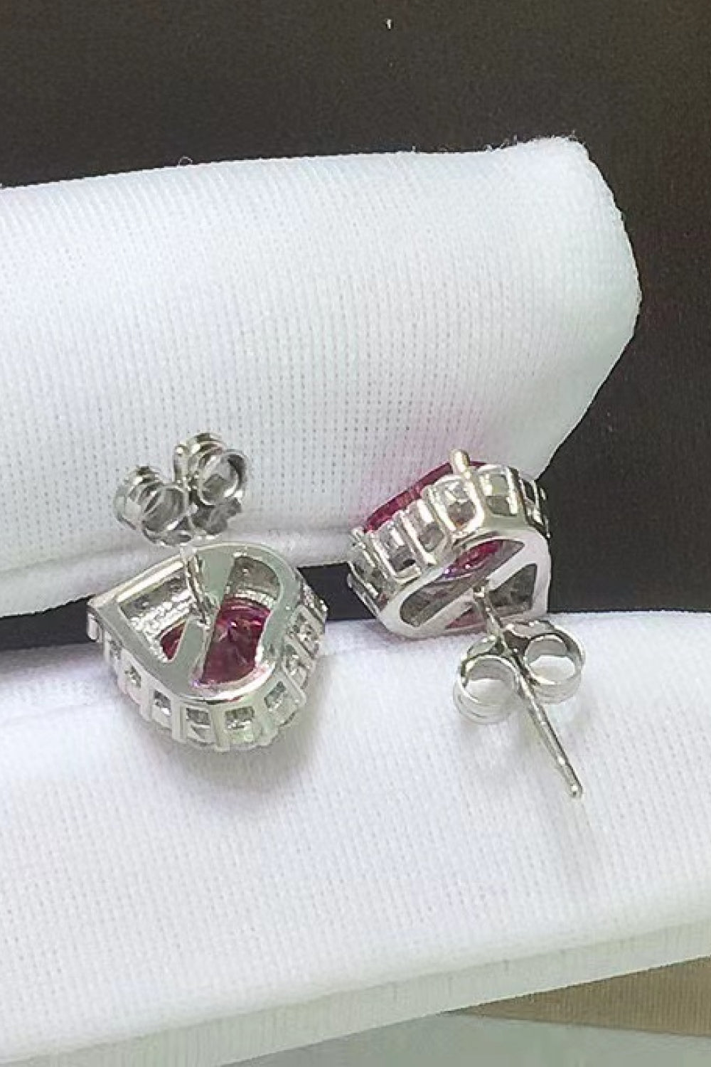 Princess (2 Carat Moissanite) Heart-Shaped Earring