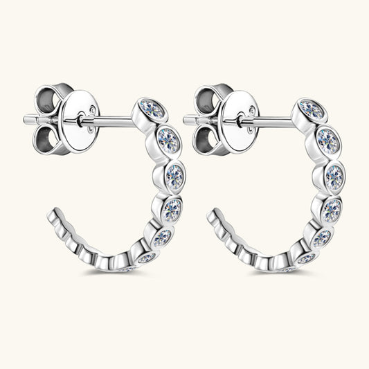 Princess Ave (Moissanite) C-Hoop Earring